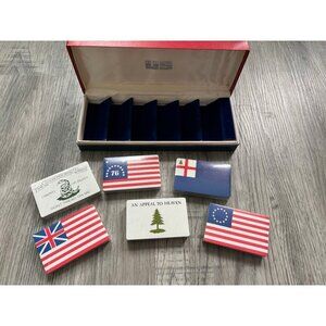 Vintage Bicentennial U.S. Flags Playing Cards Set of Six Decks 1776-1976